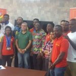 Ghana weightlifters present medals to‘Indomie’