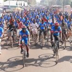 ?Hundreds turn out ?for Cowbell Bike ?Caravan in Tamale