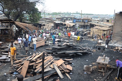 Timber Market Fire victims count loses …AMA, NADMO moves in to assist