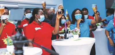 • A cross-section of employees at the anniversary celebration