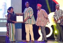 • A rep of Kuoru Kuri-Buktie Limann (second from left) receiving his award Photo: Geoffrey Buta
