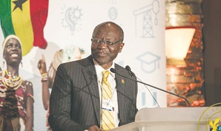 • Mr Ofori-Atta speaking at the event