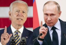 US President Joe Biden (left) and Russia President Vladimir Putin
