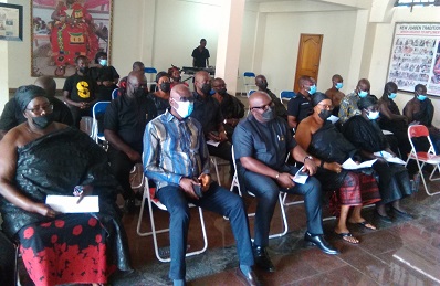 • (inset) Nana Otuo Siriboo II addressing the members Photo Samuel Opare Lartey