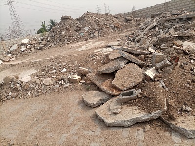 Some of the buildings demolished by the land guards