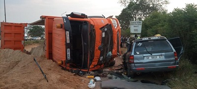 • The vehicles that had crushed on the motorway