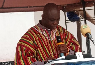 Reverend Bukari delivering his address
