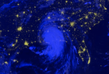 This day/night-band imagery of Hurricane Ida was captured by the VIIRS instrument onboard the NASA/NOAA Suomi-NPP satellite early the morning of Aug. 30, 2021. Day/night-band imagery is useful for identifying nighttime lights from cities and can be used to monitor for loss of light which may indicate power outages in the wake of a disaster. Credits: NASA