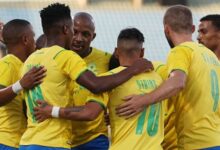 Mamelodi Sundowns players celebrate win over Al Hilal