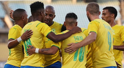 Mamelodi Sundowns players celebrate win over Al Hilal
