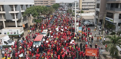 The demonstrators. Photo. Geoffrey Buta.