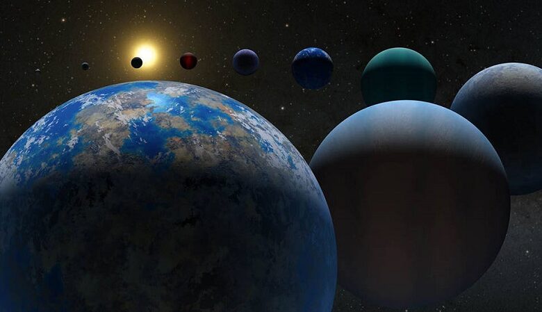 What do planets outside our solar system, or exoplanets, look like? A variety of possibilities are shown in this illustration. Scientists discovered the first exoplanets in the 1990s. As of 2022, the tally stands at just over 5,000 confirmed exoplanets. Credits: NASA/JPL-Caltech