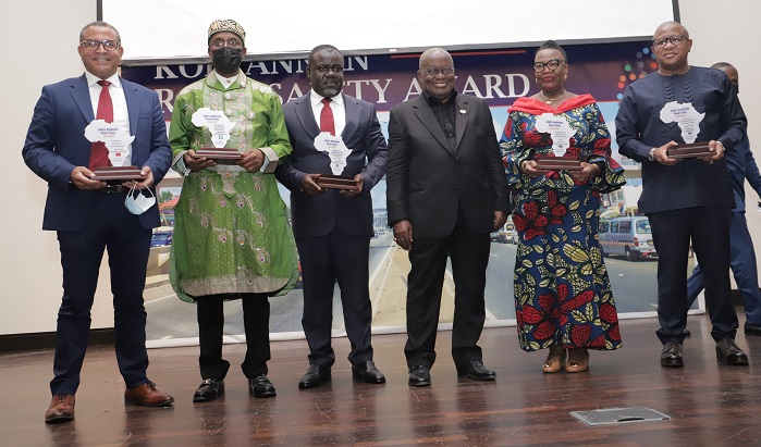 At the Kofi Annan Road Safety Award; President decries road accidents …declares it as global pandemic