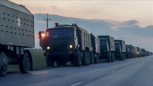 Russian military convoy heading towards Kyiv