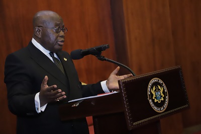 President Akufo-Addo addressing a meeting with members of the Council of State.