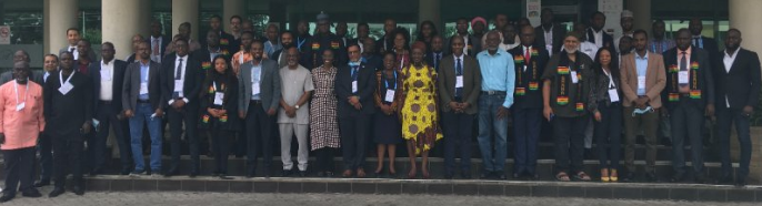 Madam Boateng (10th right) with participants at the programme