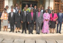 Most Rev Dr K Boafo(fifth from right) with the committee memebers , Photo Godwin Ofosu-Acheampong