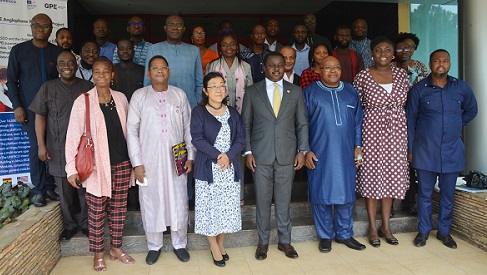 Rev. John Ntim Fordjour(fourth from right) and Mr Abdourahamane Diallo(second from left front roll) with other dignitaries after the opening session.
