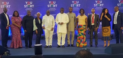 Mr. Ken Ofori-Atta (fifth from left) with other dignitaries after the programme