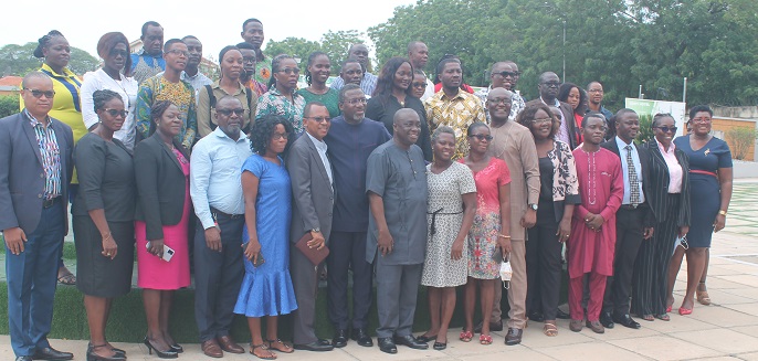 Dr Sam Awuku(seventh from right) and Dr Michael Boakye-Yiadom(eighth from right) with the participants. Photo Godwin Ofosu-Acheampong