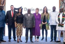 President Akufo-Addo (fourth from left) with other dignitaries after the programme