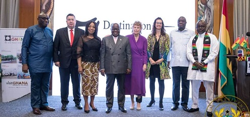 President Akufo-Addo (fourth from left) with other dignitaries after the programme