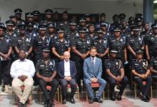 COP Paul Manly Awini(seated third from right)with perosnnel and other dignitaries photo Anita Nyarko-Yirenkyi