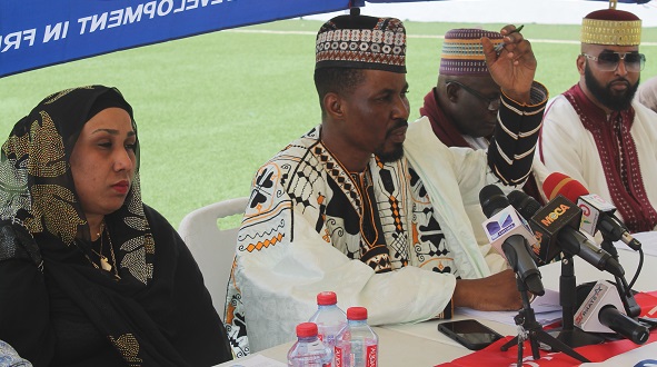 Haruna Maiga(second from right) addessing at the conference. Photo Godwin Ofosu-Acheampong