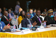Dr Bawumia (seated second left at the high table) flanked by other dignitaries in the programme