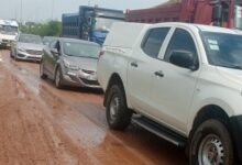 The traffic situation on the Kasoa road