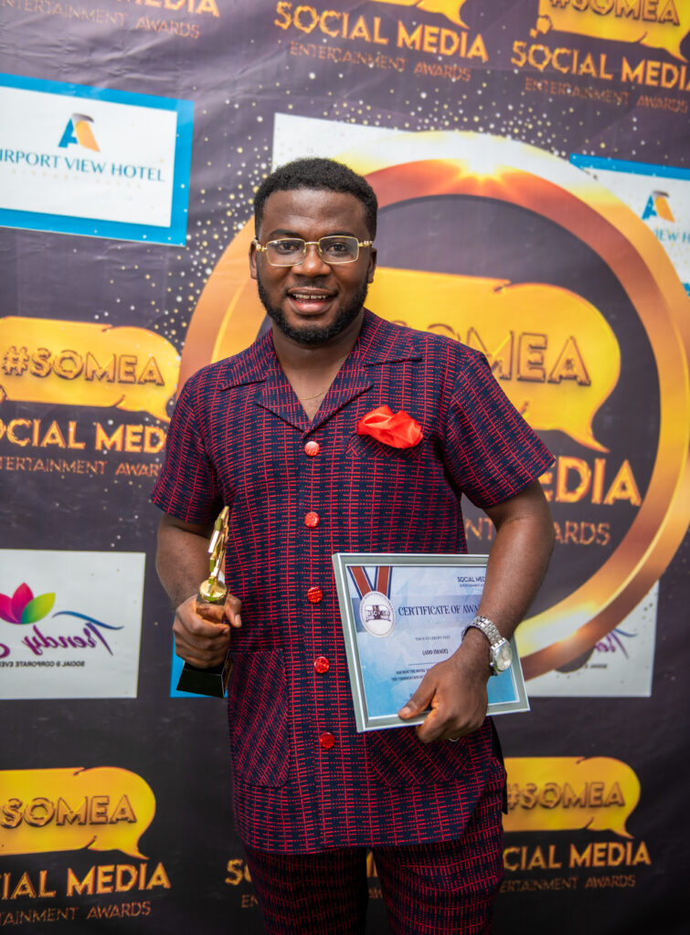 Daniel Agyekum adjudged Social Media Photographer of the Year at SOMEA 2022