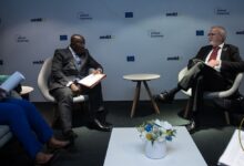 President Akufo-Addo with the President of the European Investment Bank, Werner Hoyer