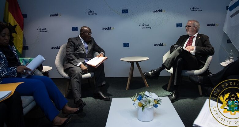 President Akufo-Addo with the President of the European Investment Bank, Werner Hoyer