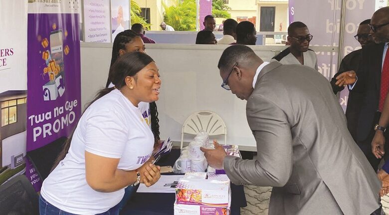 Dr Ofori interacting with an exhibitor
