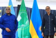 President Etienne Tshisekedi (left) and Rwanda President Paul Kagame