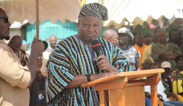 Former President Mahama addressing the gathering