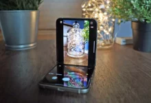 A Samsung Galaxy Z Flip 3 (Image credit: Future)