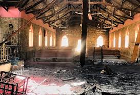 An attack on oe of the churches in Kaduna state, north-west Nigeria
