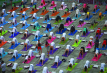 • Group Yoga exercise training