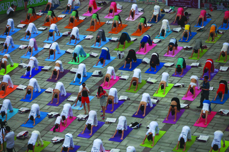• Group Yoga exercise training