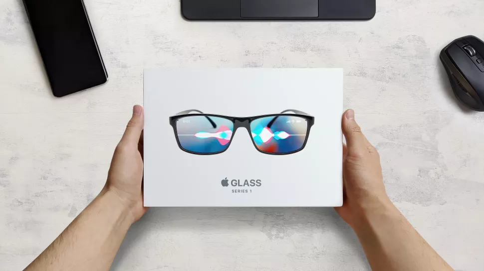 A mockup box of the Apple AR glasses (Image credit: Shutterstock / Mr.Mikla)
