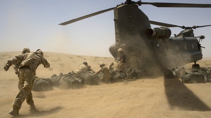 • British forces conducting counter-Taliban operations in 2007