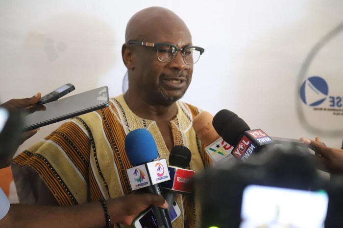 • Mr Ibrahim Tanko Amadu speaking to journalists on the sidelines of the workshop