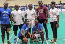 • Members of the ABC Badminton team