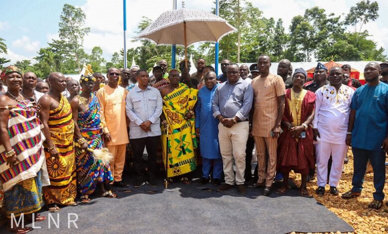 Mr Duker (fifth from left) with Chiefs, Queenmothers and other dignitaries after the programme