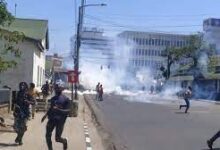 • Police sprayed tear gas to disperse protesters in Malawi