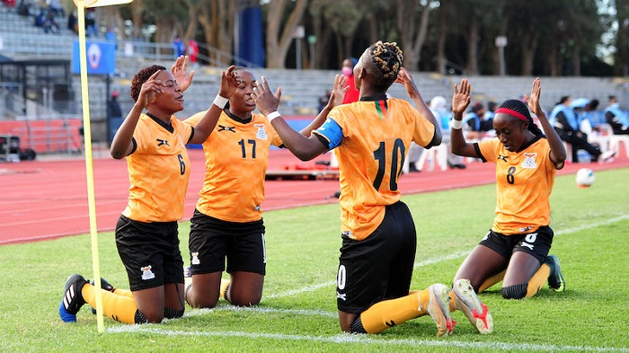 Zambians celebrating victory at the tournament