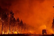 The massive wildfire has been raging for two days in the Gironde region