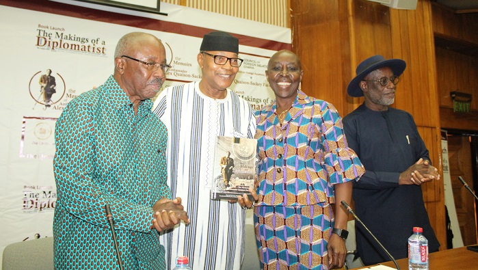 • Dr Ibn Chambsa (second from left) launching the book Photo: Ebo Gorman