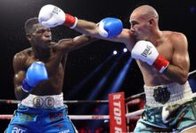 • Commey (left) and Pedraza slotting it out